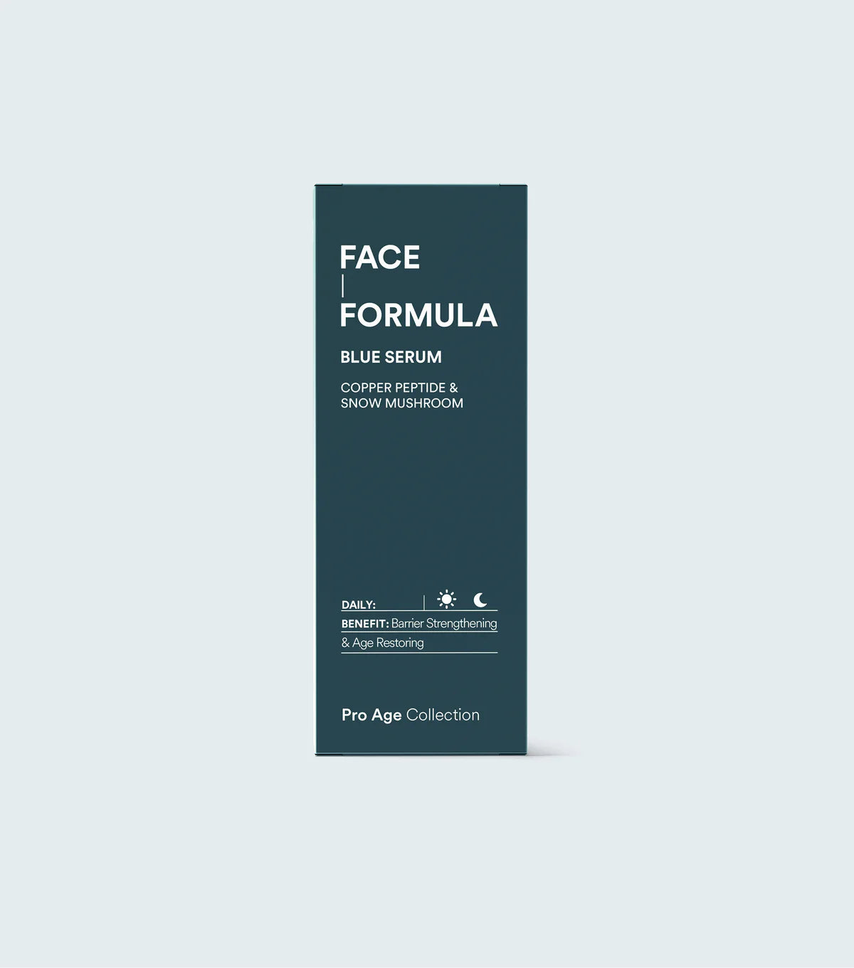 blue serum förpackning