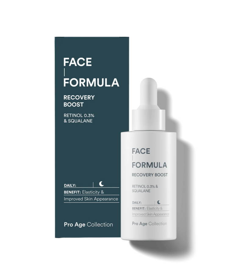 förpackining och serum recovery boost från Face formula 