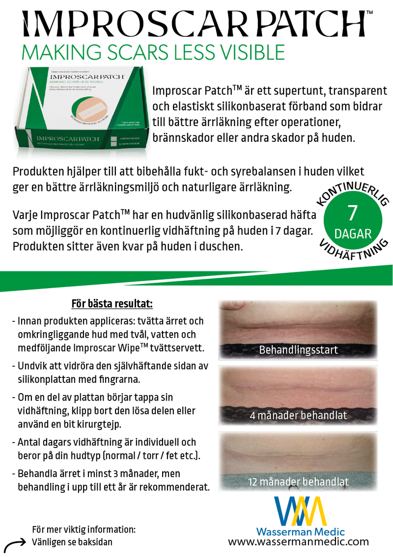 information om Improscar Patch kejsarsnitt