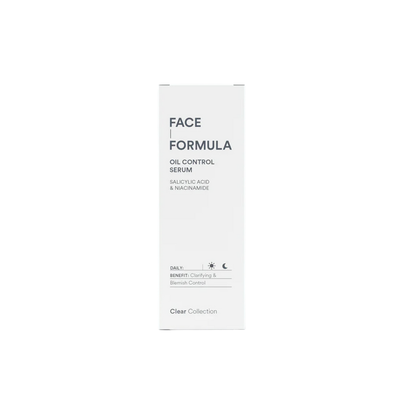 Oil Control Serum förpackning - Face formula serum får oljig hud eller obalanserad hud och akne
